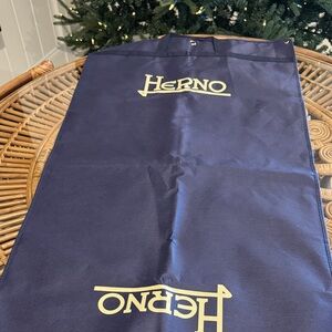 Herno Navy Garment Bag with Gold Logo